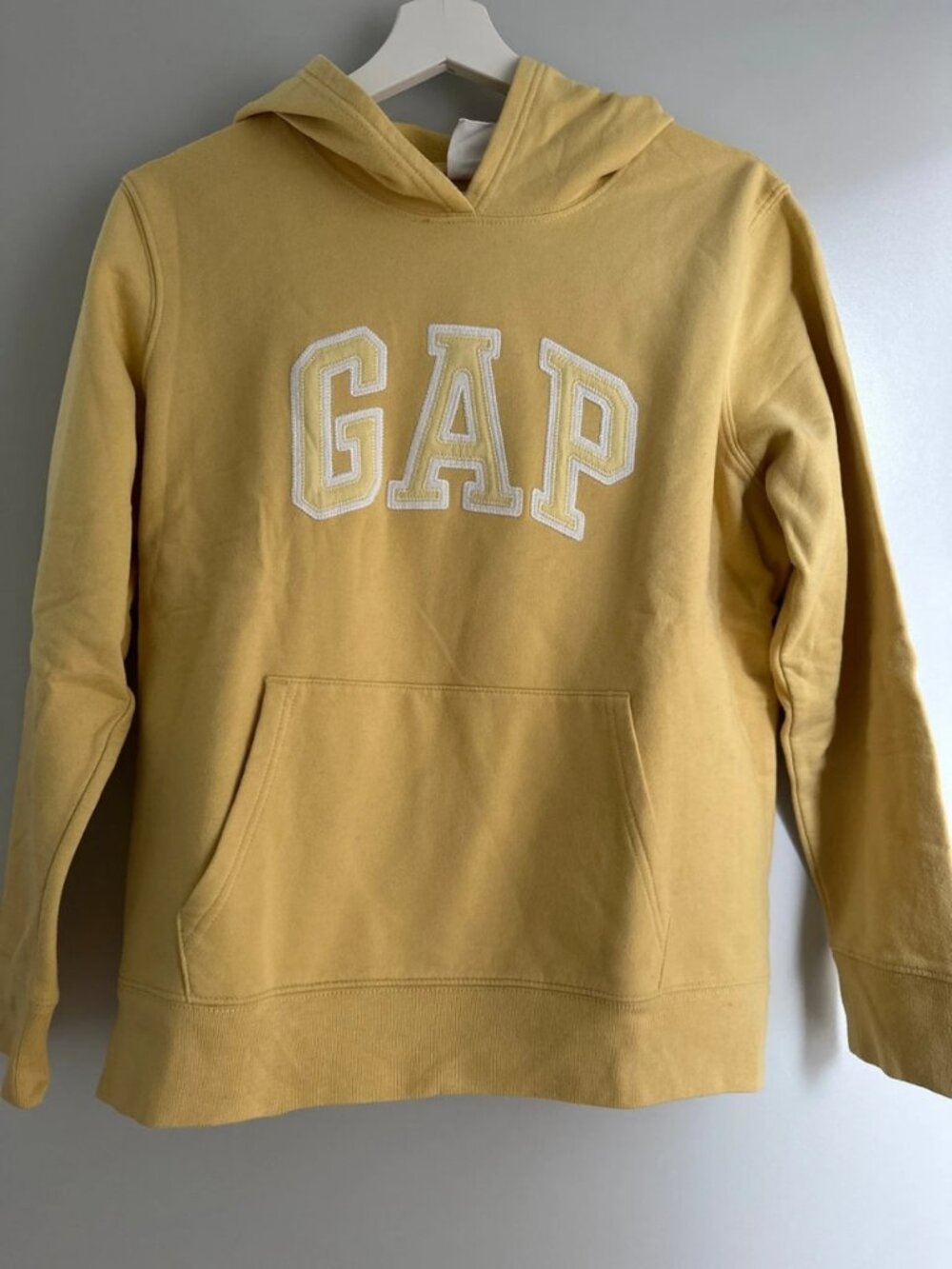 Women's Mustard Yellow Logo Pullover Hoodie Size L